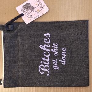 Crossbow zippers top dark blue denim